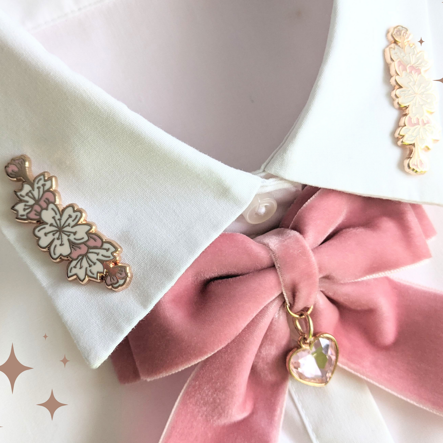 Sakura (Cherry Blossom) Collar Pins
