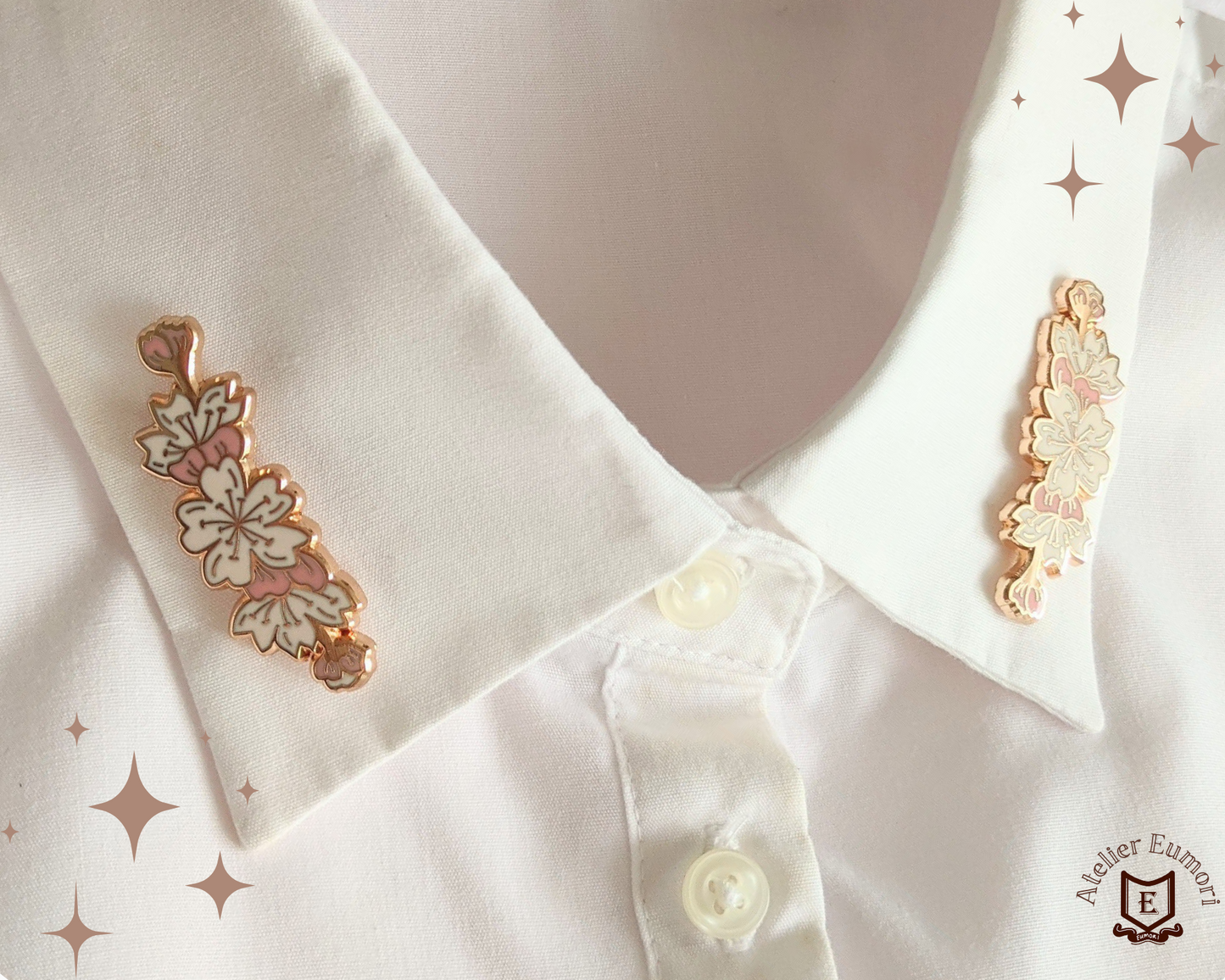 Sakura (Cherry Blossom) Collar Pins