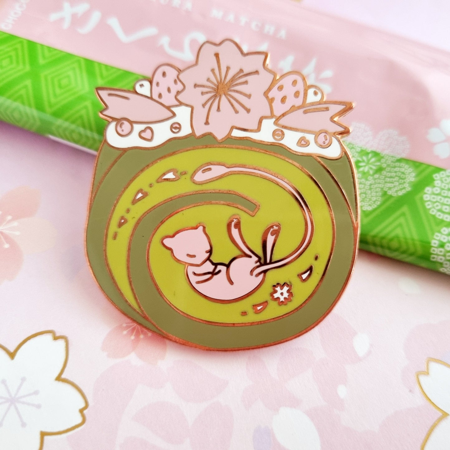 Sakuramon - Matcha Asian Snacks Enamel Pin
