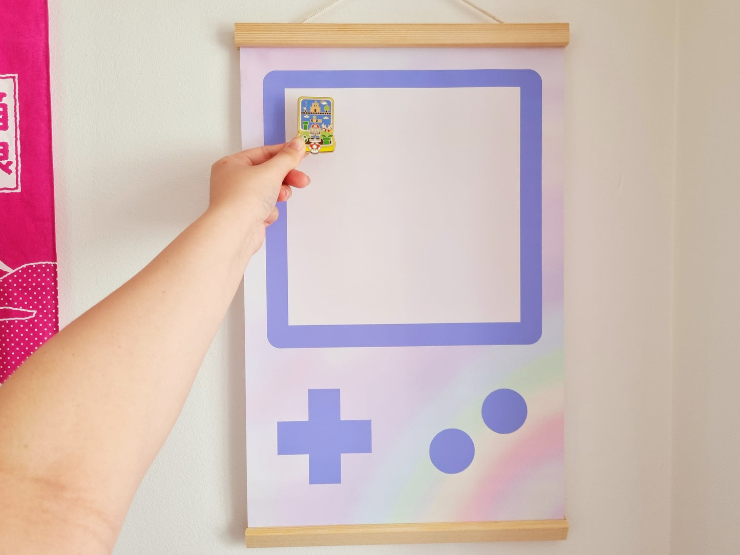 Purple Game Console Pin Banner
