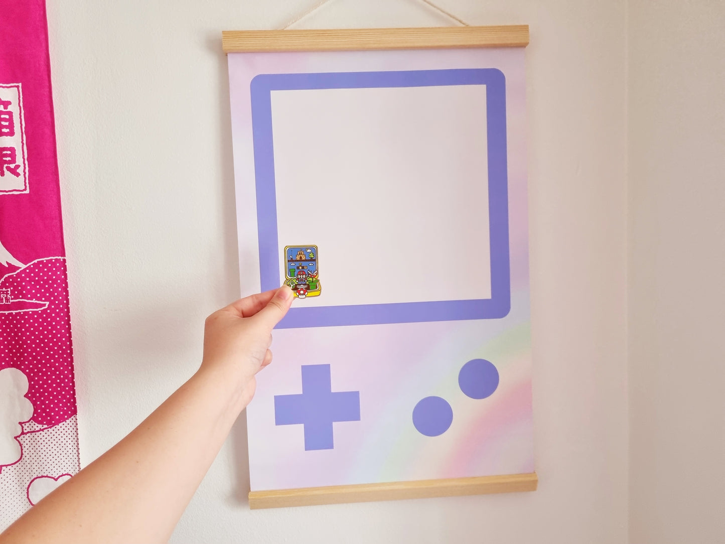 Purple Game Console Pin Banner