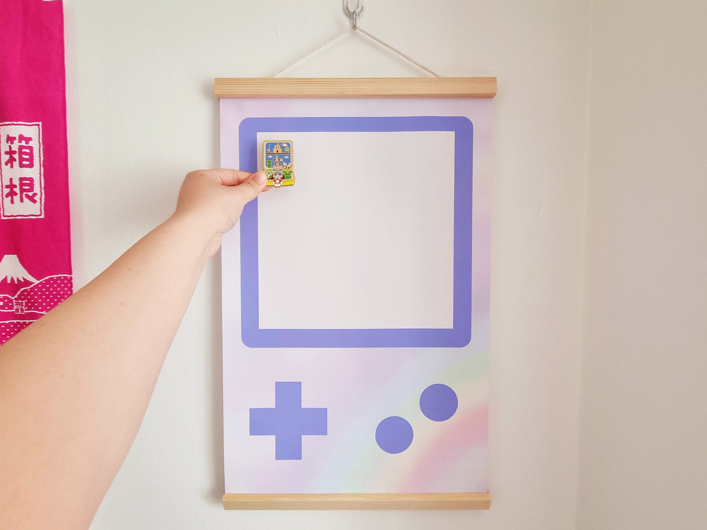 Purple Game Console Pin Banner
