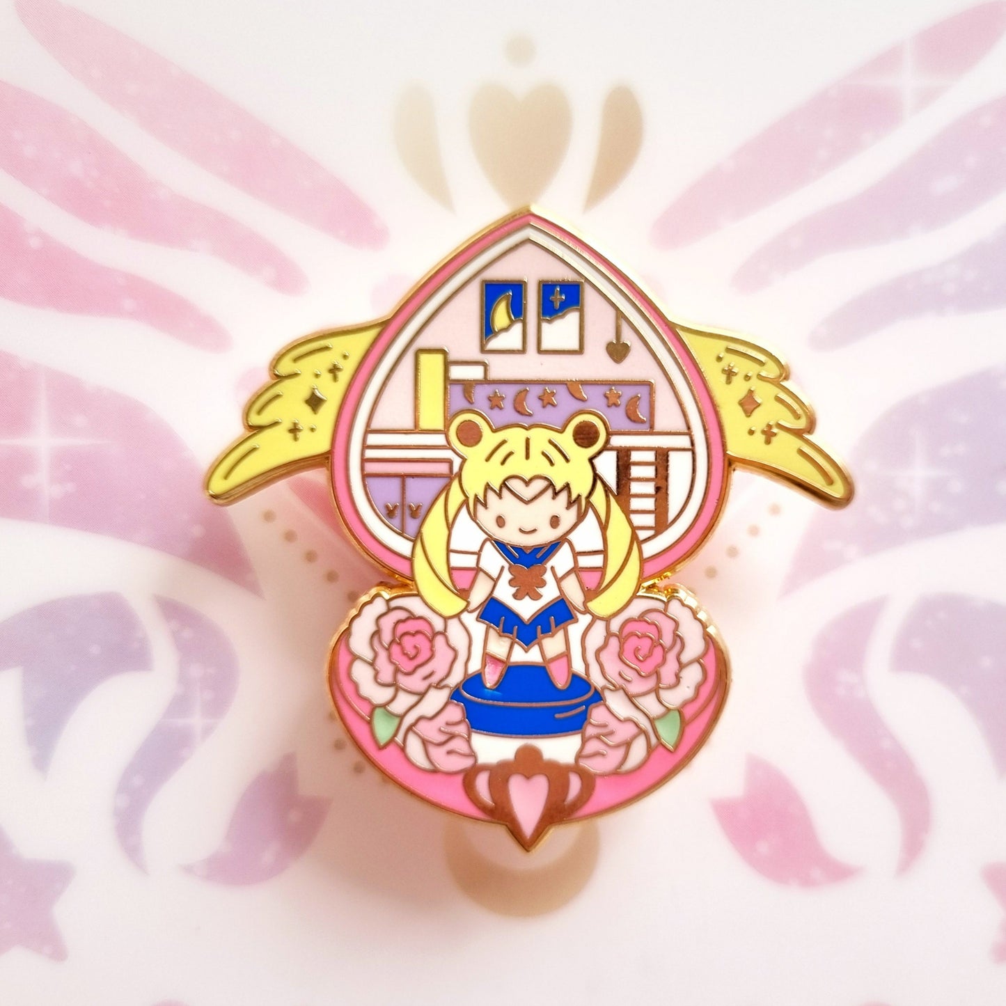 Usagi & Chibiusa Bedroom Enamel Pin