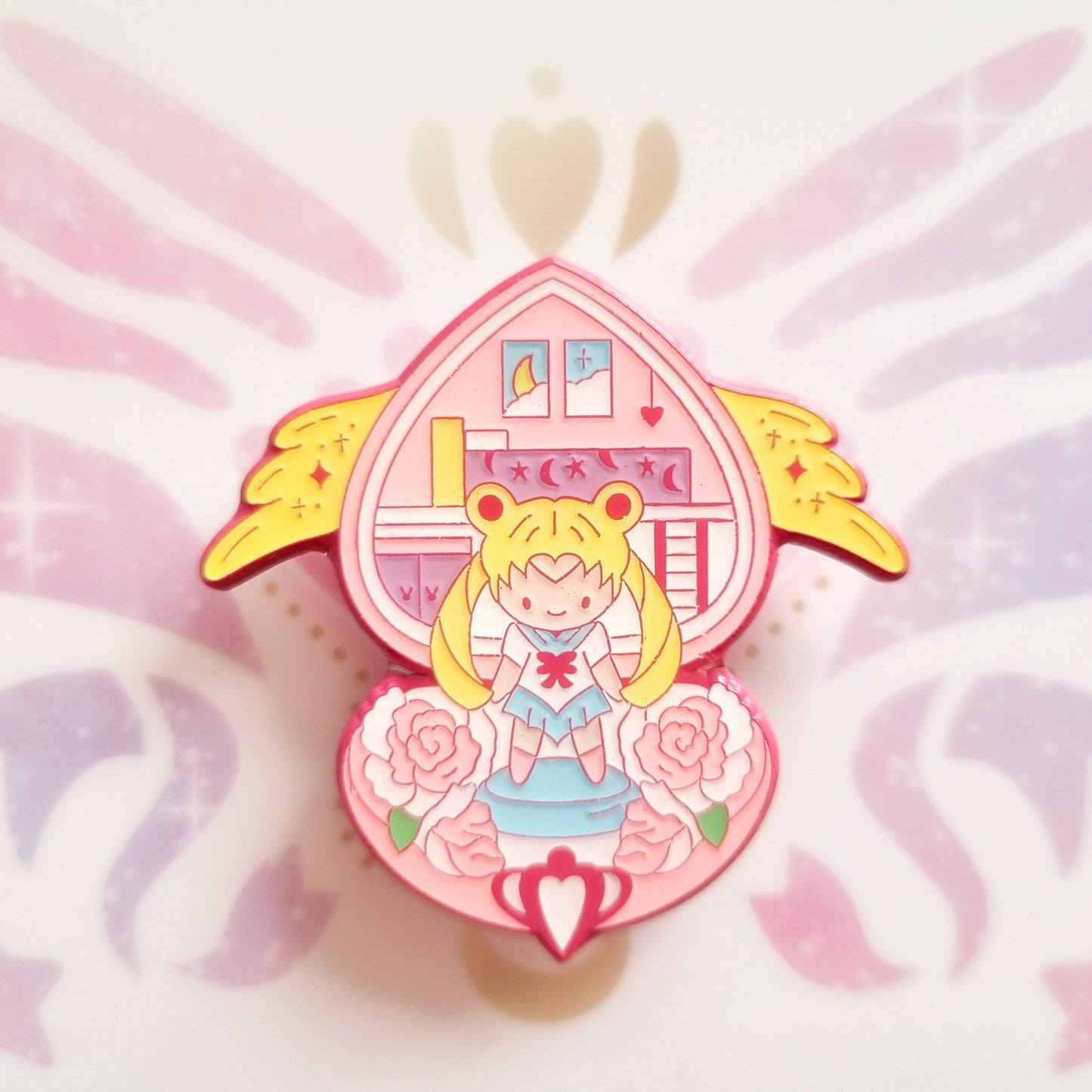 Usagi & Chibiusa Bedroom Enamel Pin