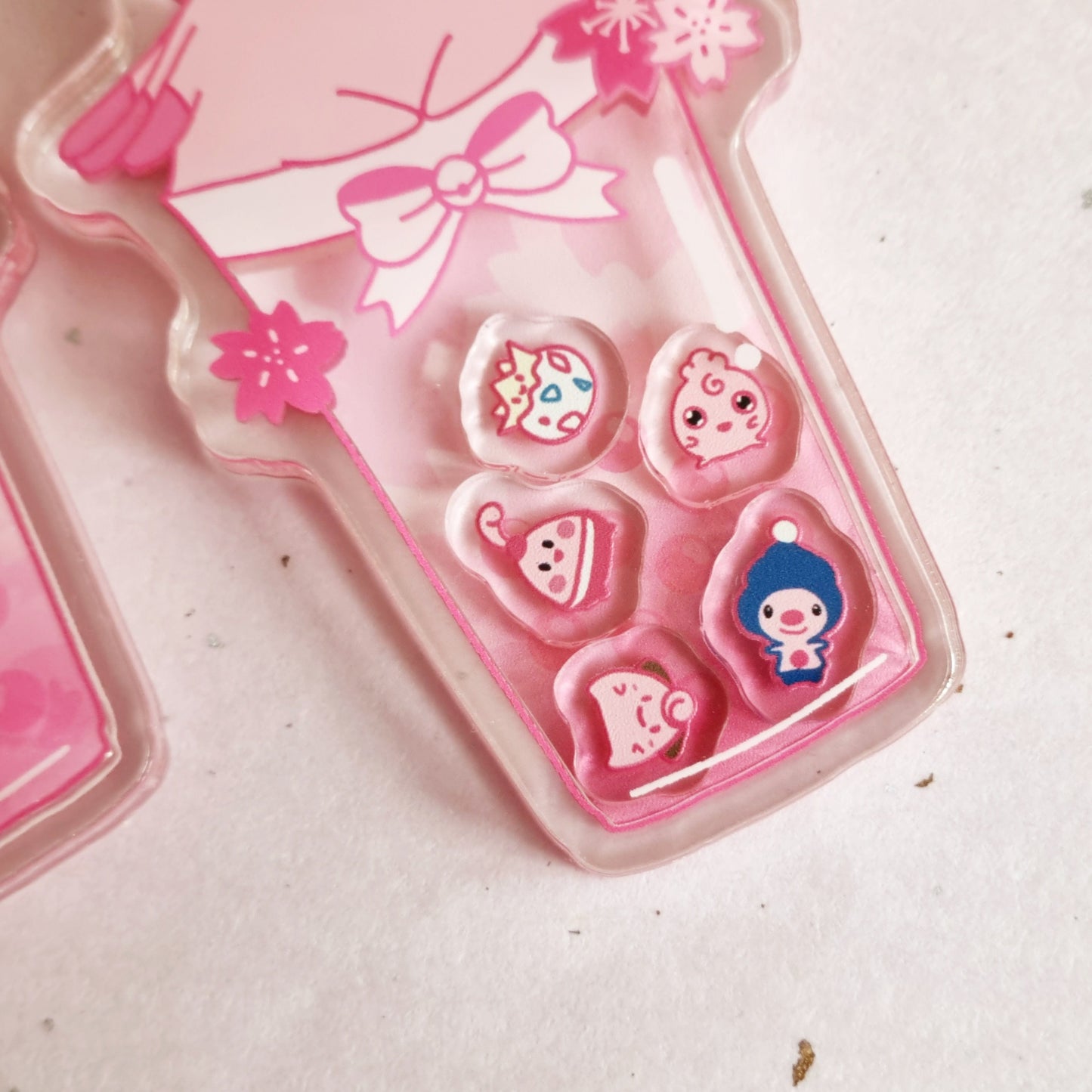 Chansey Sakura Boba Tea Shaker Charm
