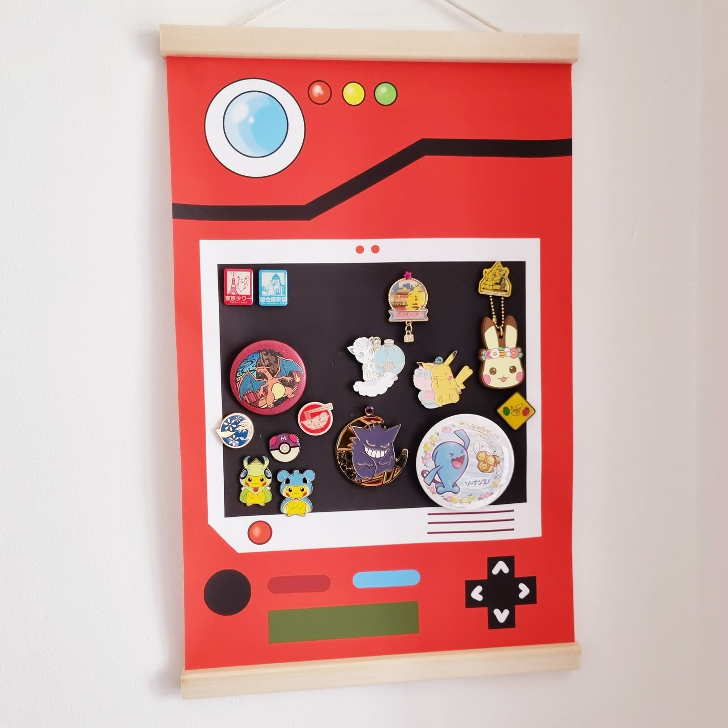 Red Pokedex Pin Display Banner