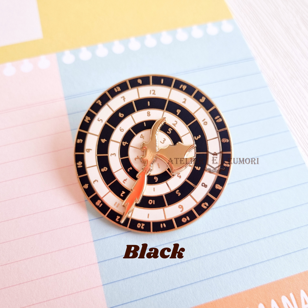 The TTRPG Spinning Dice Enamel Pin