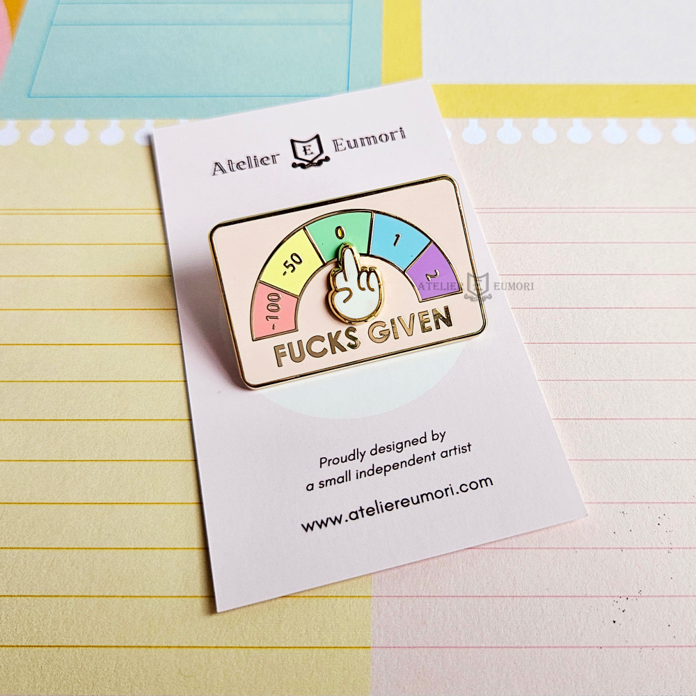 Fuck Meter Interactive Enamel Pin